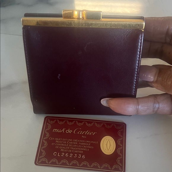 Cartier Rich Brown Leather Wallet with Gold Accents - Picture 4 of 8